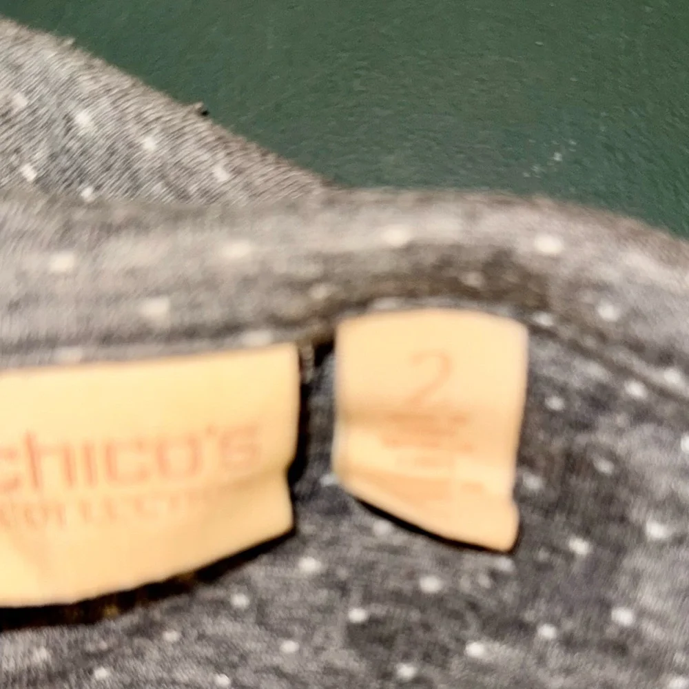 Chico's Gray Striped Bomber Jacket - Picture 7 of 8